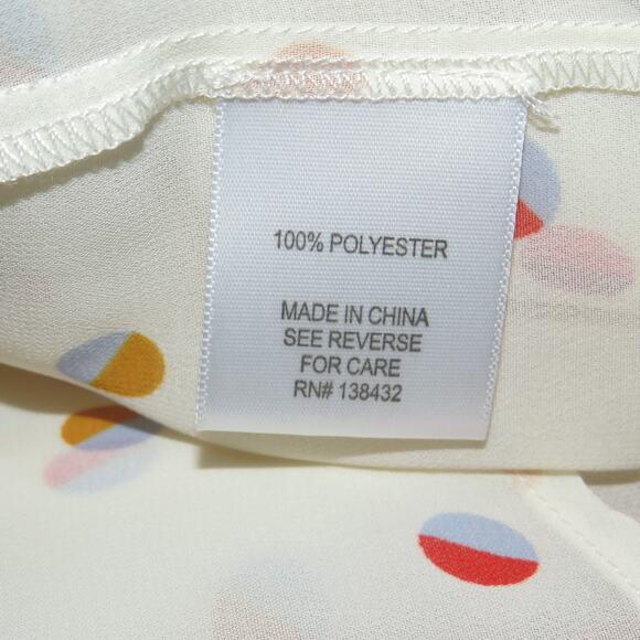 Modcloth Cream Polka Dot Print Be Buzzworthy Button Up Top - Picture 10 of 11